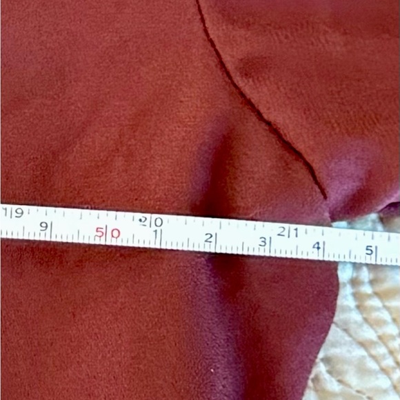 Luca wine colored women’s wrap top  in size large - Picture 5 of 6